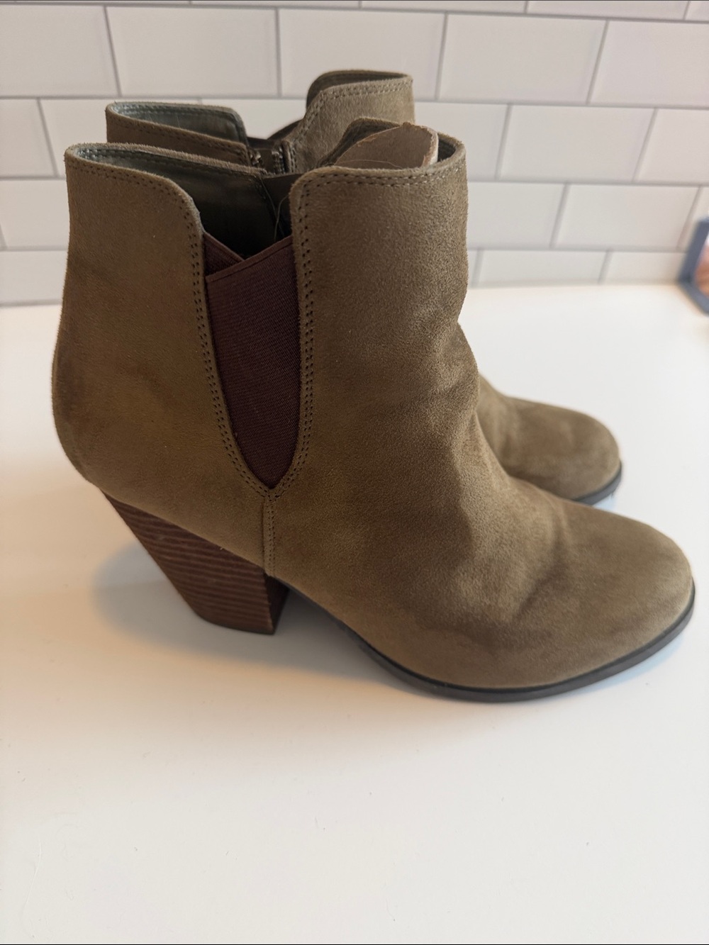 Mix No. 6 Olive Suede Ankle Booties